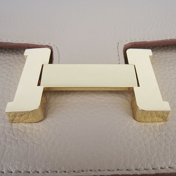 7A Hermes Constance Togo Leather Single Bag Grey Gold Hardware H020 - Click Image to Close